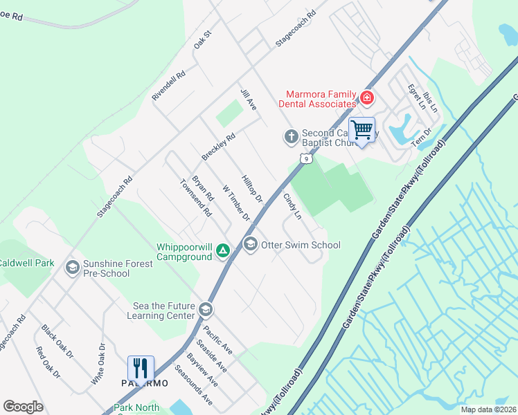 map of restaurants, bars, coffee shops, grocery stores, and more near 2 Hilltop Drive in Marmora