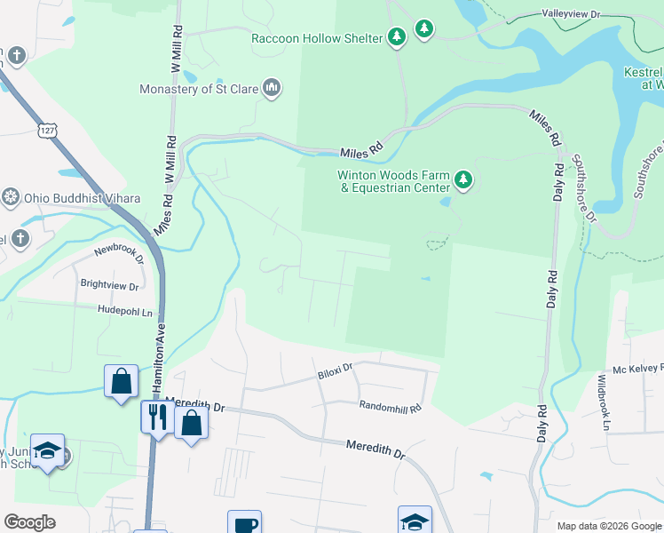 map of restaurants, bars, coffee shops, grocery stores, and more near 9915 Beau Lane in Cincinnati