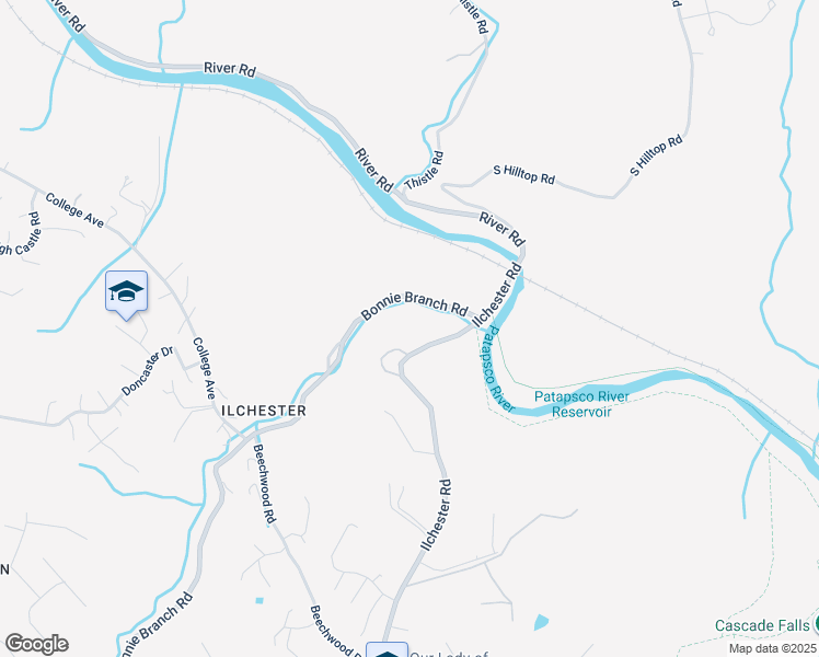 map of restaurants, bars, coffee shops, grocery stores, and more near 4450 Ilchester Road in Ellicott City
