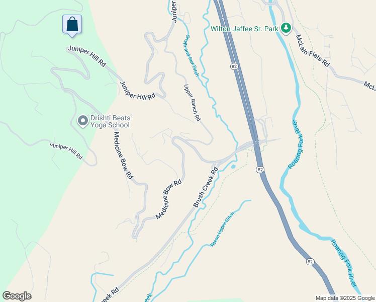 map of restaurants, bars, coffee shops, grocery stores, and more near 189 Medicine Bow Road in Aspen