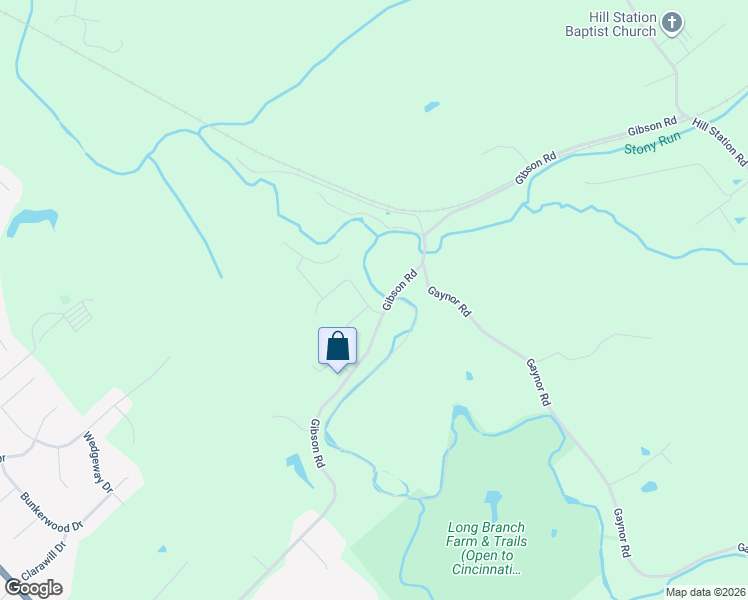 map of restaurants, bars, coffee shops, grocery stores, and more near 6102 Southern Hills Drive in Goshen