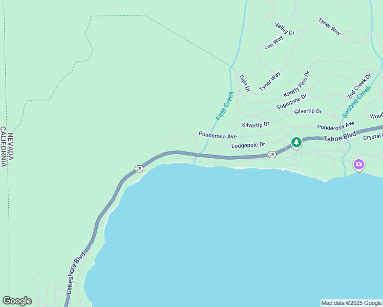 map of restaurants, bars, coffee shops, grocery stores, and more near 475 Lakeshore Boulevard in Incline Village