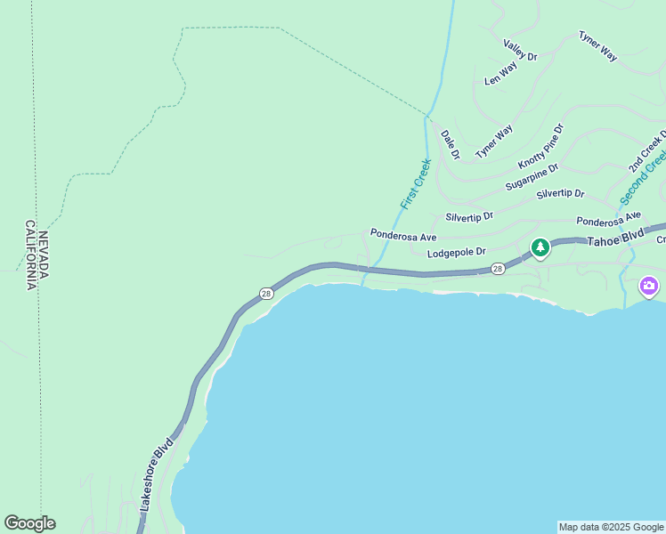 map of restaurants, bars, coffee shops, grocery stores, and more near 475 Lakeshore Boulevard in Incline Village