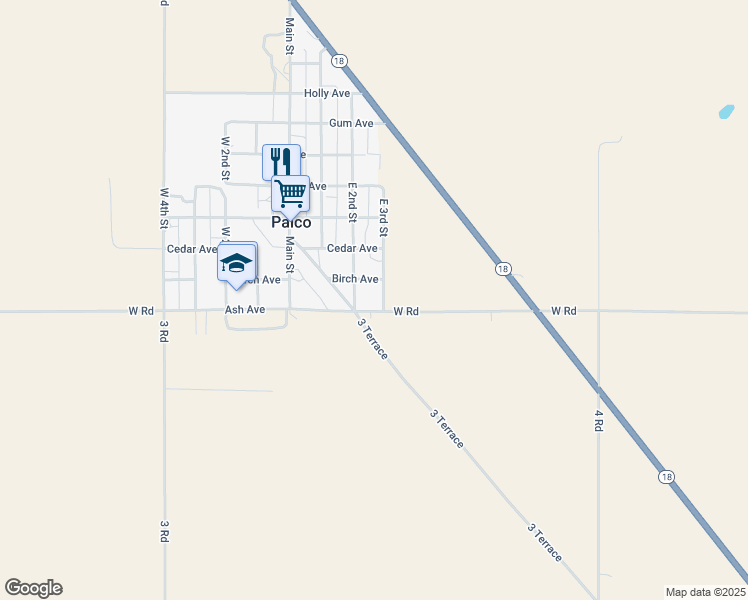 map of restaurants, bars, coffee shops, grocery stores, and more near 100-198 Ash Avenue in Plainville