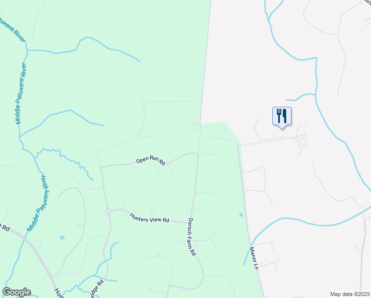 map of restaurants, bars, coffee shops, grocery stores, and more near 12008 Open Run Road in Ellicott City