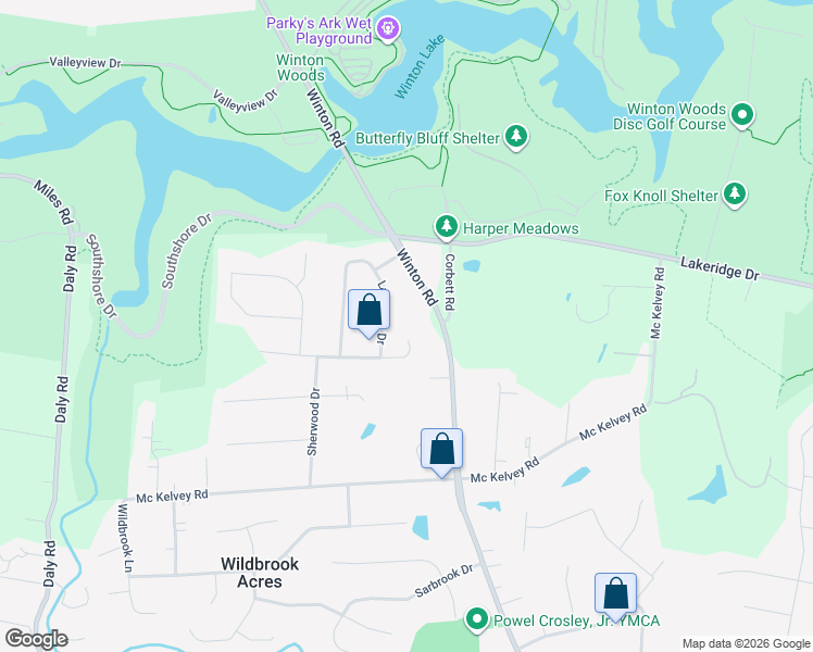 map of restaurants, bars, coffee shops, grocery stores, and more near 900 Lakeshore Drive in Cincinnati