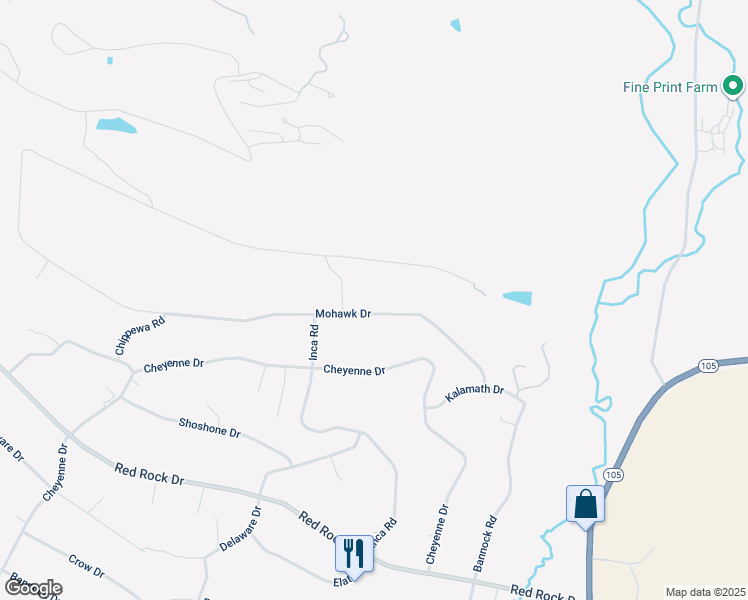 map of restaurants, bars, coffee shops, grocery stores, and more near 4285 Mohawk Drive in Larkspur