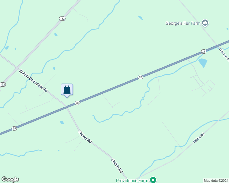 map of restaurants, bars, coffee shops, grocery stores, and more near 2301 Ohio 28 in Goshen