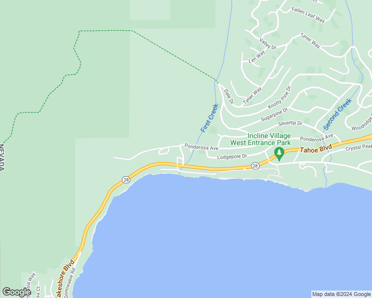 map of restaurants, bars, coffee shops, grocery stores, and more near 119 Vue Court in Incline Village