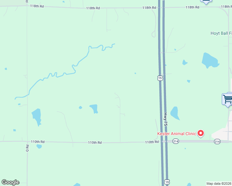 map of restaurants, bars, coffee shops, grocery stores, and more near 13400 110th Road in Hoyt