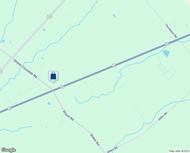 map of restaurants, bars, coffee shops, grocery stores, and more near 2301 Ohio 28 in Goshen