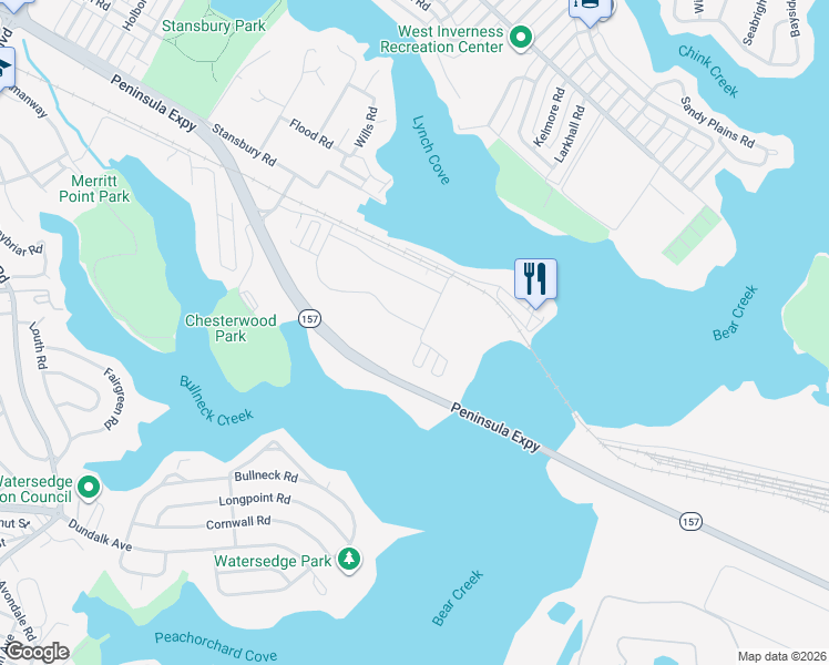 map of restaurants, bars, coffee shops, grocery stores, and more near 8532 Stansbury Lake Drive in Baltimore