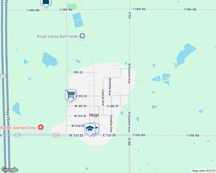 map of restaurants, bars, coffee shops, grocery stores, and more near 500-506 Annetta Ave in Hoyt