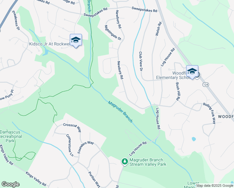 map of restaurants, bars, coffee shops, grocery stores, and more near 14 Newbury Court in Gaithersburg