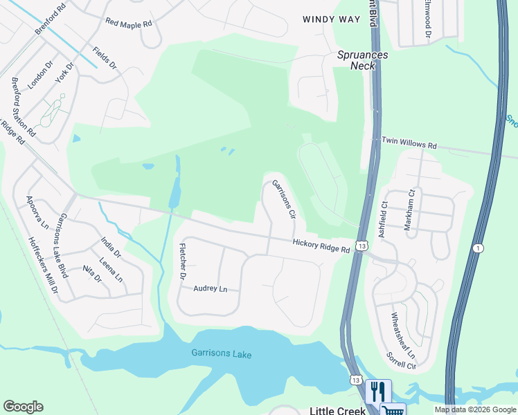 map of restaurants, bars, coffee shops, grocery stores, and more near 113 Garrisons Circle in Smyrna