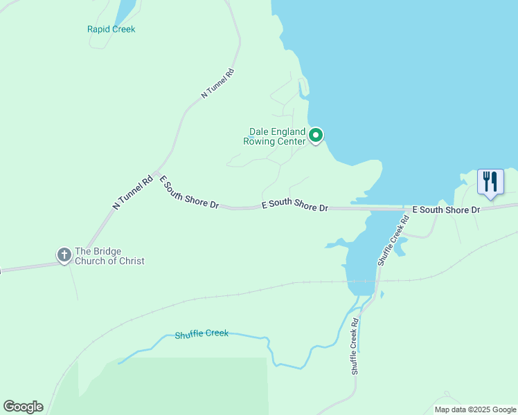 map of restaurants, bars, coffee shops, grocery stores, and more near 5250 East Southshore Drive in Unionville