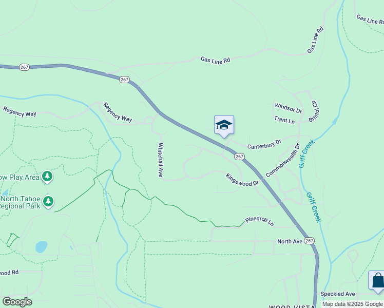 map of restaurants, bars, coffee shops, grocery stores, and more near 7425 Kingswood Drive in Tahoe Vista