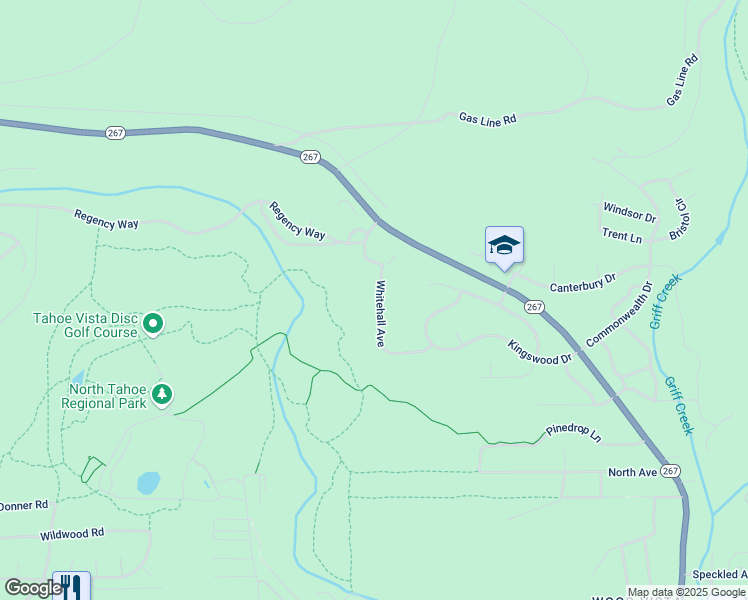 map of restaurants, bars, coffee shops, grocery stores, and more near 1070 Whitehall Avenue in Tahoe Vista