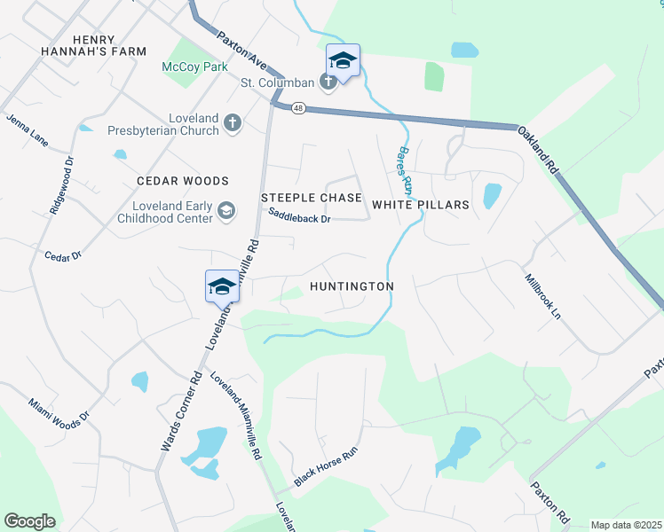 map of restaurants, bars, coffee shops, grocery stores, and more near 331 Huntington Drive in Loveland
