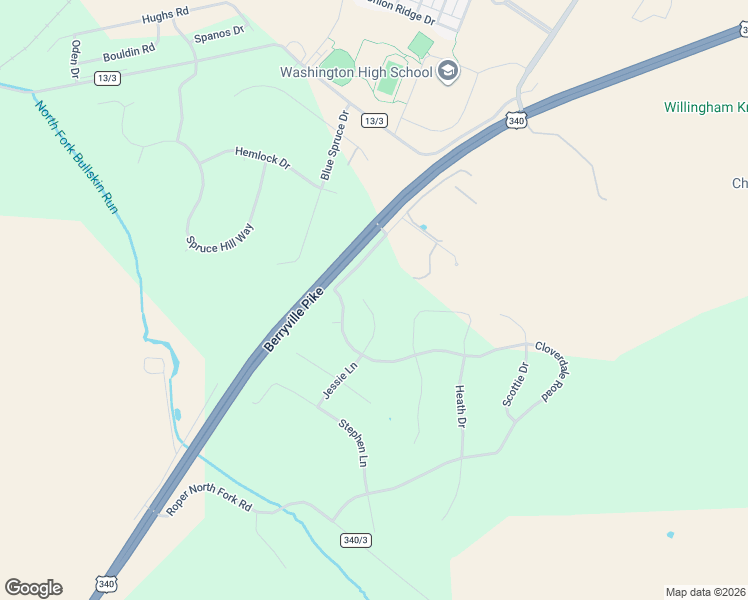 map of restaurants, bars, coffee shops, grocery stores, and more near 128 Chaz Court in Charles Town