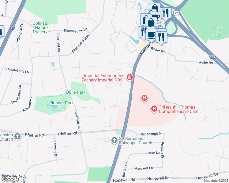 map of restaurants, bars, coffee shops, grocery stores, and more near 48 Canteybury Lane in Montgomery