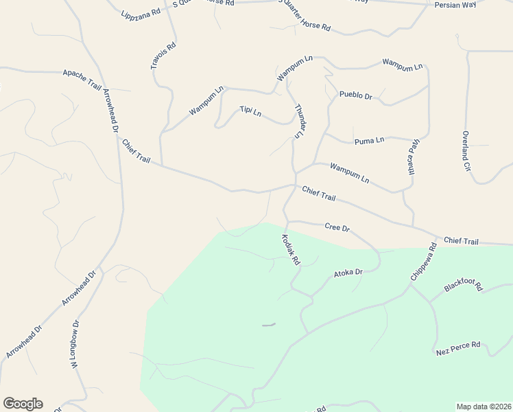 map of restaurants, bars, coffee shops, grocery stores, and more near 446 Chief Trail in Jefferson