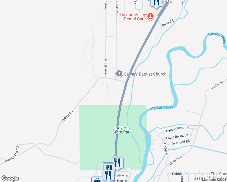map of restaurants, bars, coffee shops, grocery stores, and more near 3 Flowery Avenue in Dayton