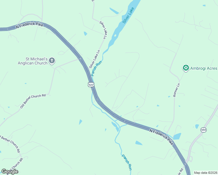 map of restaurants, bars, coffee shops, grocery stores, and more near 179 Woodridge Lane in Winchester