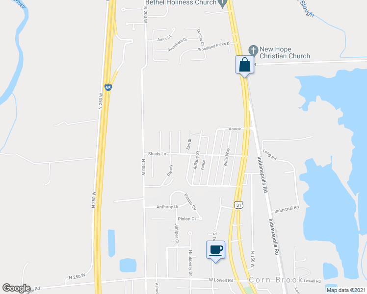 map of restaurants, bars, coffee shops, grocery stores, and more near 1864 Shady Lane in Columbus