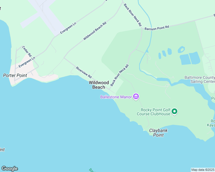 map of restaurants, bars, coffee shops, grocery stores, and more near 2211 Riverview Road in Essex