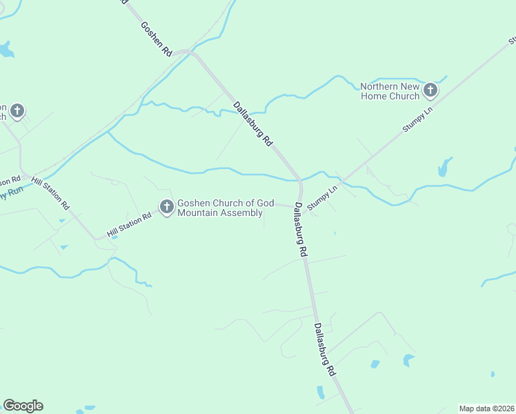 map of restaurants, bars, coffee shops, grocery stores, and more near 1783 Hill Station Road in Goshen