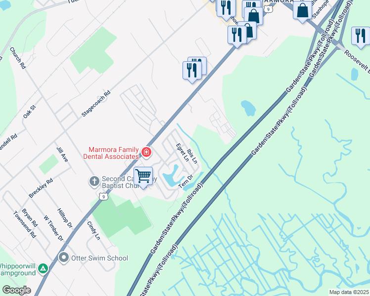 map of restaurants, bars, coffee shops, grocery stores, and more near 294 Ibis in Marmora