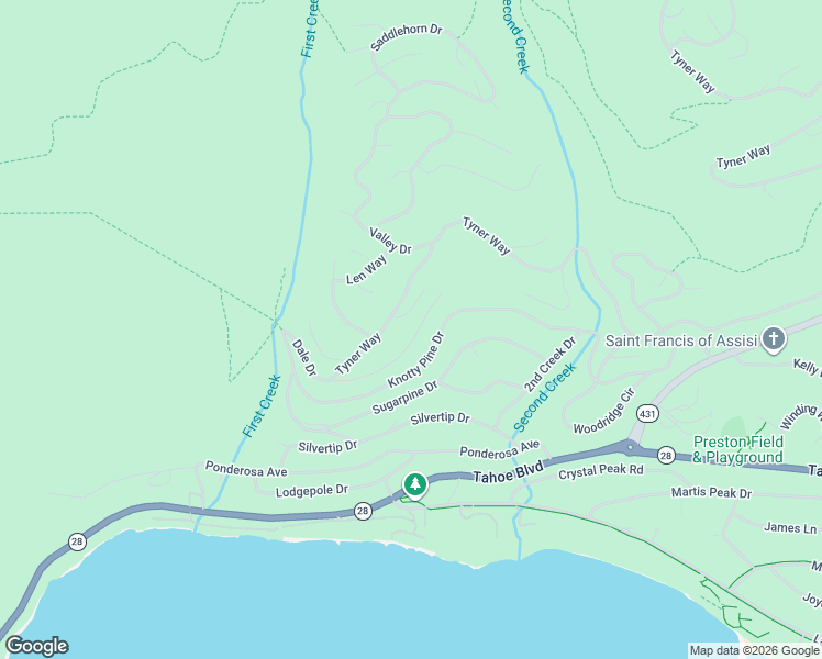 map of restaurants, bars, coffee shops, grocery stores, and more near 568 Dale Drive in Incline Village