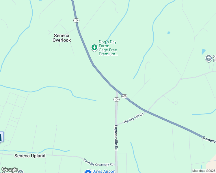 map of restaurants, bars, coffee shops, grocery stores, and more near 7016 Damascus Road in Gaithersburg