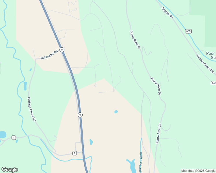 map of restaurants, bars, coffee shops, grocery stores, and more near 265 Placer Drive in Fairplay