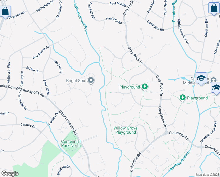 map of restaurants, bars, coffee shops, grocery stores, and more near 4240 Blue Barrow Ride in Ellicott City