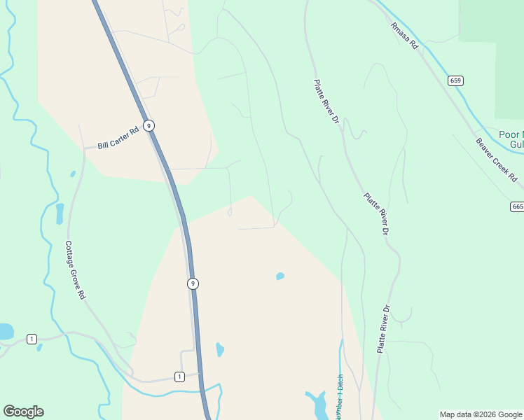 map of restaurants, bars, coffee shops, grocery stores, and more near 265 Placer Drive in Fairplay