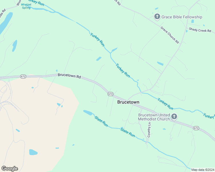 map of restaurants, bars, coffee shops, grocery stores, and more near 1845 Brucetown Road in Clear Brook