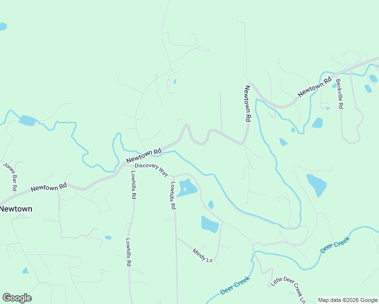 map of restaurants, bars, coffee shops, grocery stores, and more near 12131-12335 Newtown Road in Nevada City