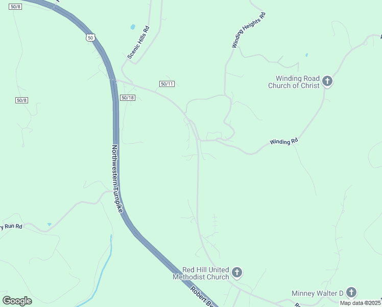map of restaurants, bars, coffee shops, grocery stores, and more near 147 Red Hill Rd in Parkersburg