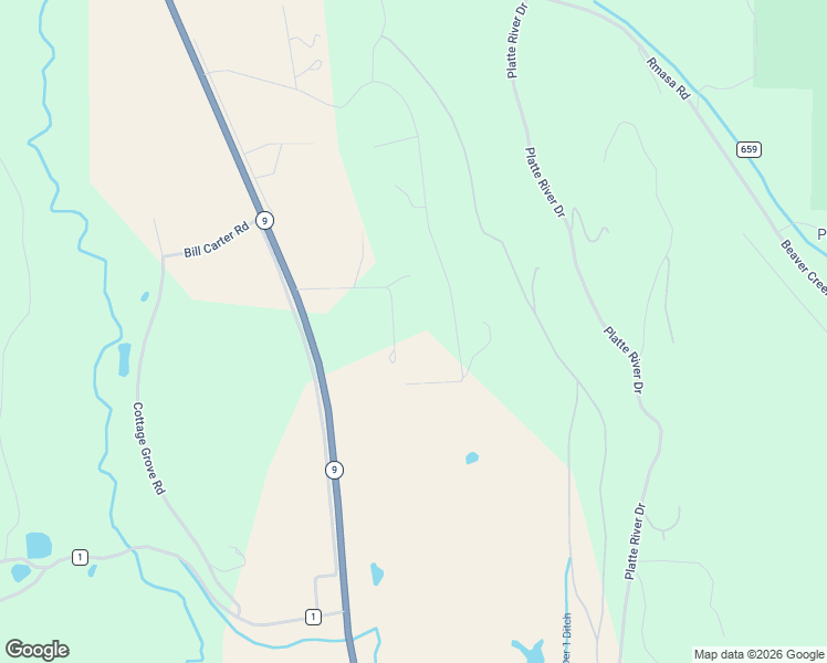 map of restaurants, bars, coffee shops, grocery stores, and more near 265 Placer Drive in Fairplay