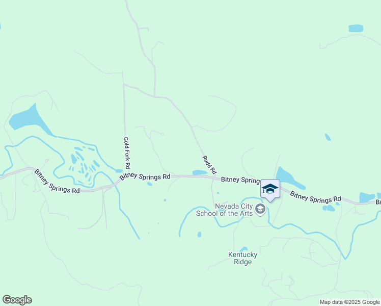 map of restaurants, bars, coffee shops, grocery stores, and more near 13281 Bitney Springs Road in Nevada City