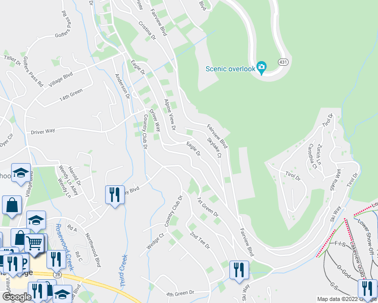 map of restaurants, bars, coffee shops, grocery stores, and more near 501 Eagle Drive in Incline Village