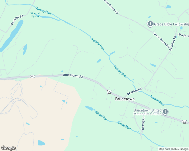 map of restaurants, bars, coffee shops, grocery stores, and more near 1781 Brucetown Road in Clear Brook