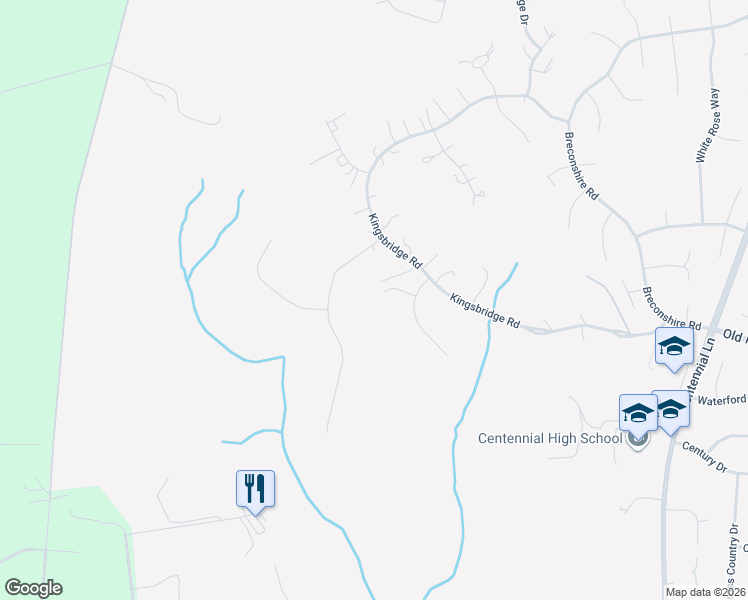 map of restaurants, bars, coffee shops, grocery stores, and more near 10402 Queensway Drive in Ellicott City