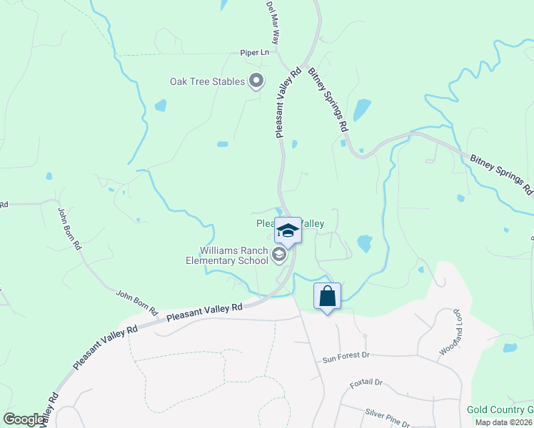 map of restaurants, bars, coffee shops, grocery stores, and more near 14978 Pleasant Valley Road in Penn Valley