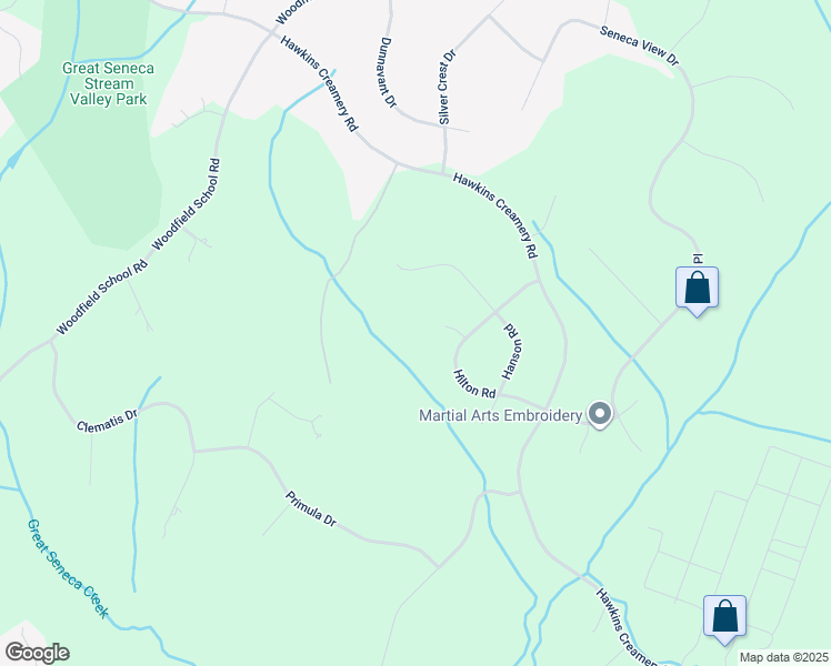 map of restaurants, bars, coffee shops, grocery stores, and more near 8308 Mariner Court in Gaithersburg