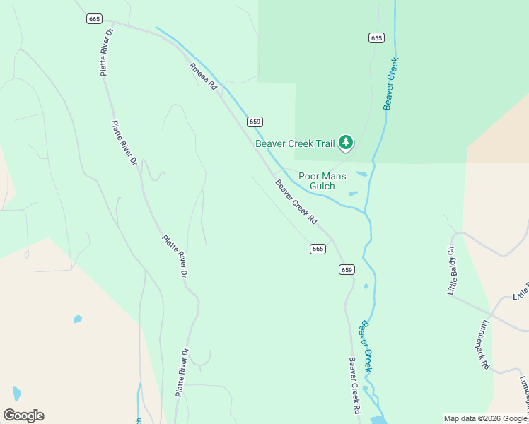 map of restaurants, bars, coffee shops, grocery stores, and more near 173 Skidoo Road in Fairplay