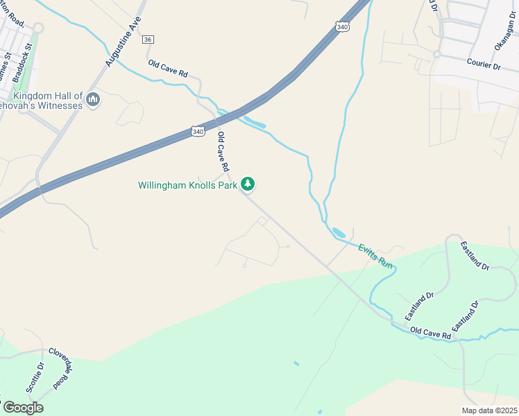 map of restaurants, bars, coffee shops, grocery stores, and more near Old Cave Road in Charles Town