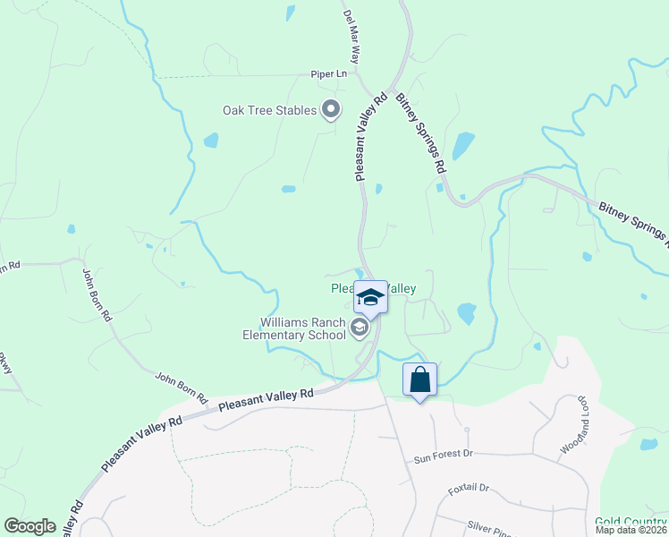 map of restaurants, bars, coffee shops, grocery stores, and more near 14978 Pleasant Valley Road in Penn Valley
